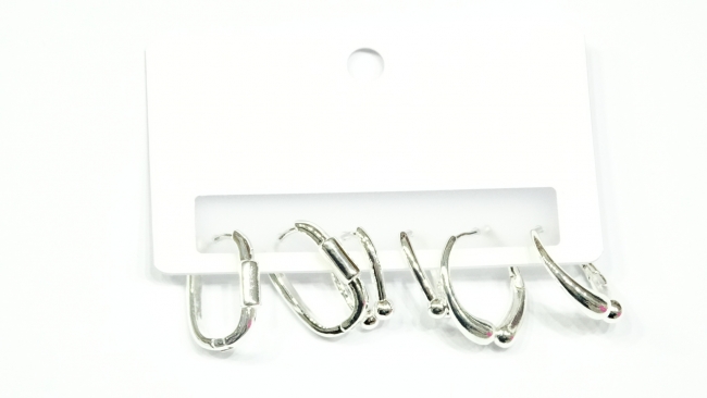 SET AROS ACERO BLANCO