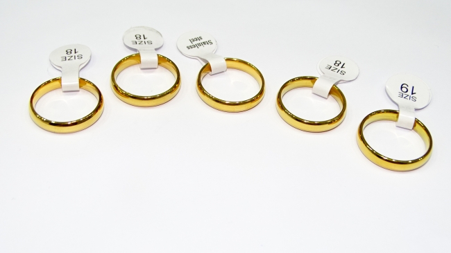 ANILLO ACERO DORADO