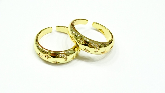 ANILLO ACERO DORADO