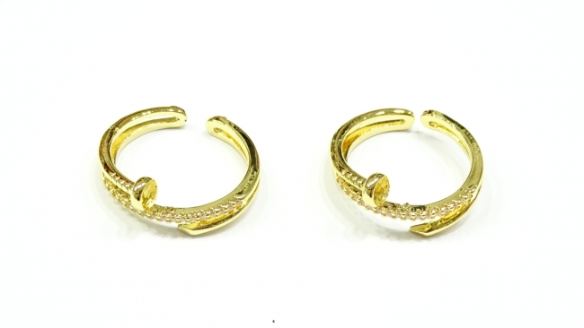 ANILLO ACERO DORADO
