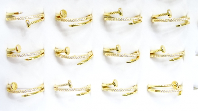 ANILLO ACERO DORADO