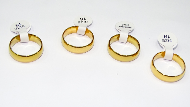 ANILLO ACERO DORADO