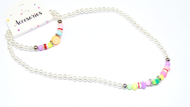 CONJUNTO INFANTIL PERLA Y FIMO 