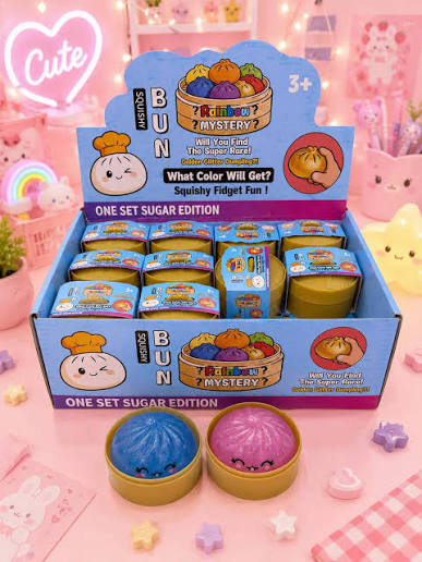 SQUISHY DUMPLING GLITTER VARIOS COLORES