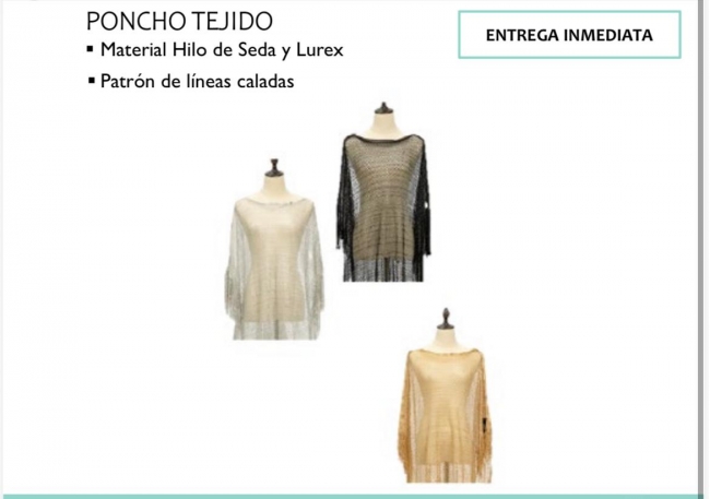 PONCHO TEJIDO LUREX VERANO