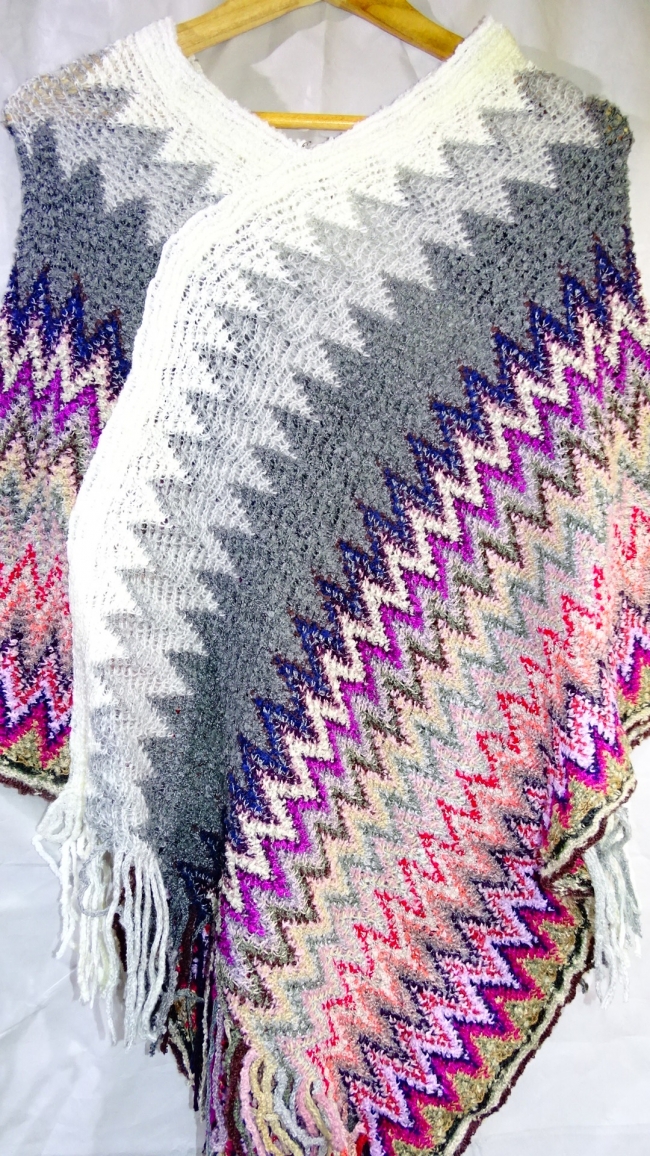 PONCHO TEJIDO ZIG ZAG ULTIMAS UNIDADES ++++