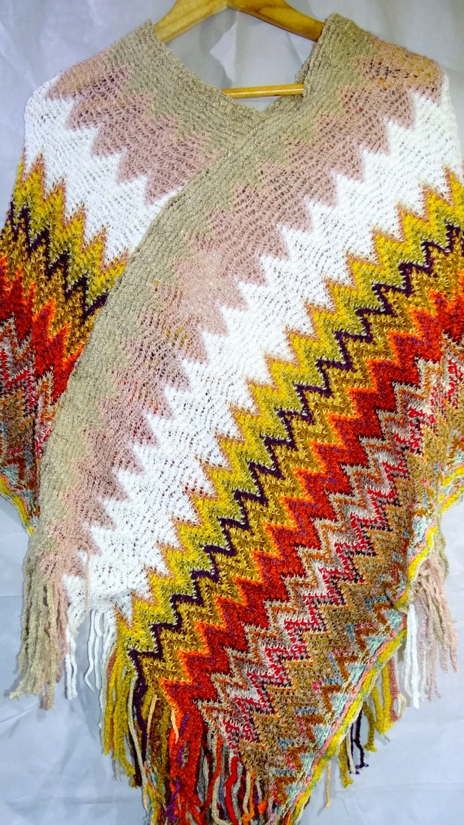 PONCHO TEJIDO ZIG ZAG ULTIMAS UNIDADES ++++