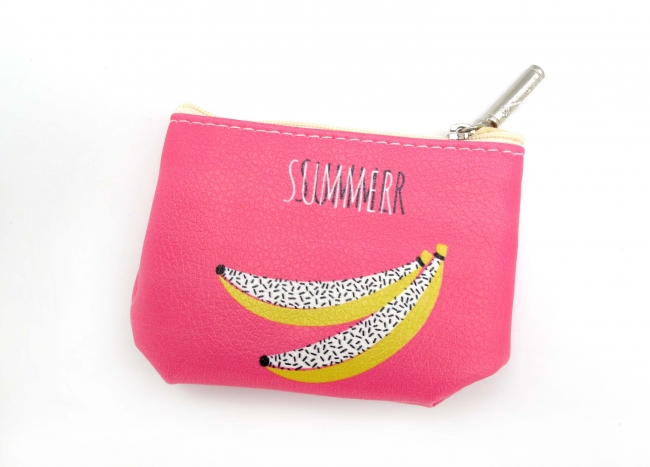 MONEDERO ESTAMPADO ECO CUERO BANANAS +