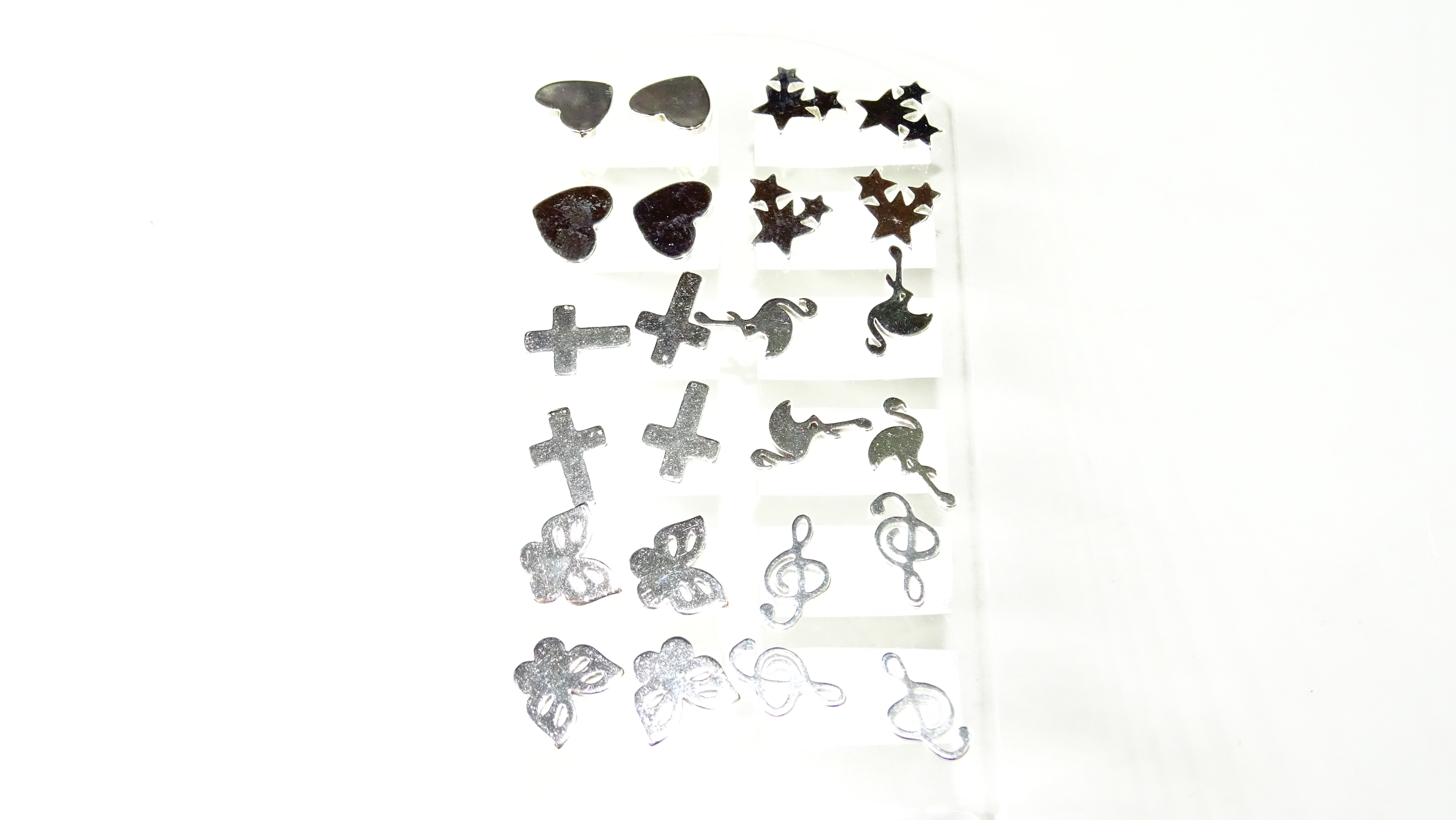 BLISTER AROS ACERO BLANCO X 12 PARES