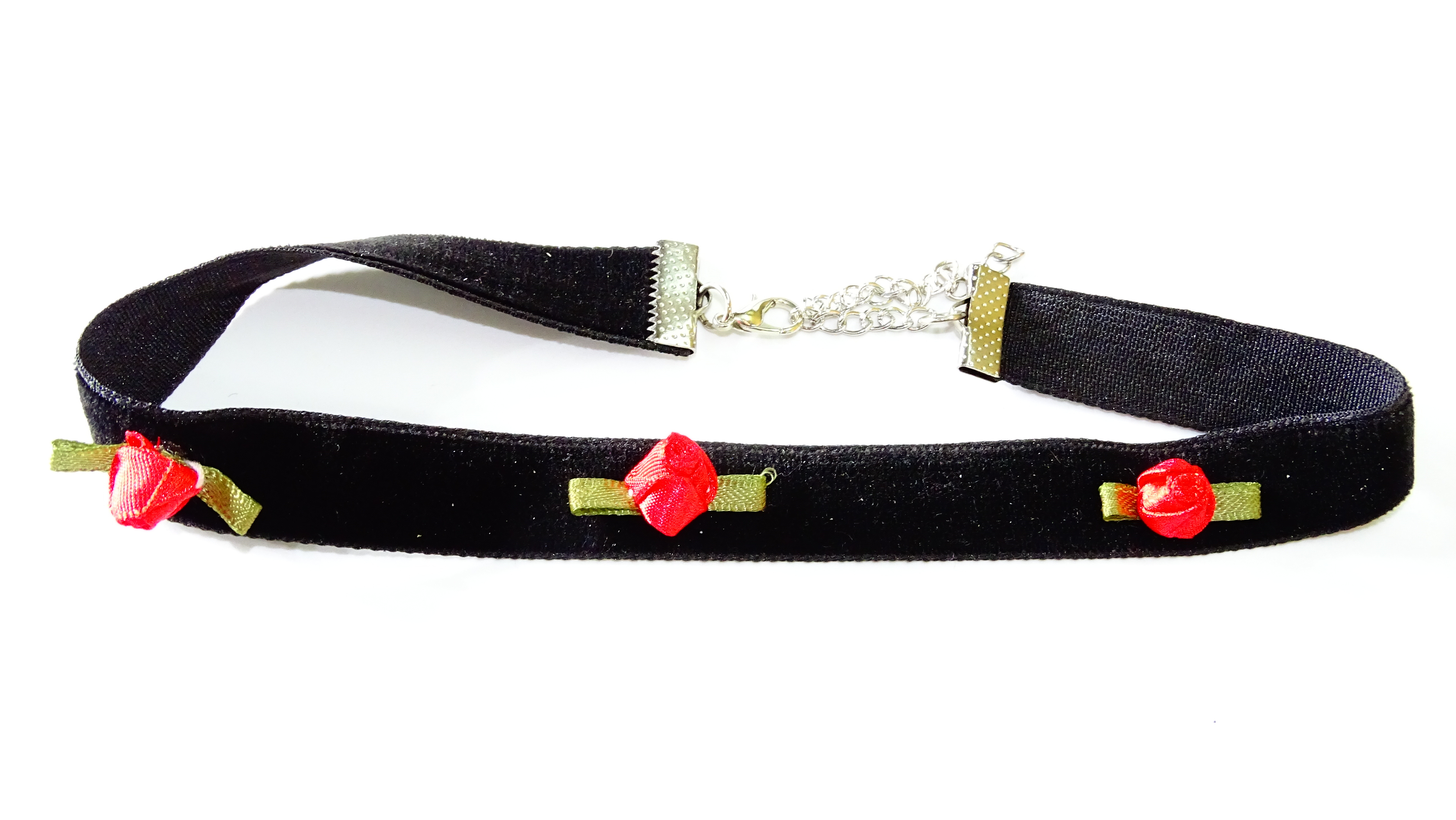 CHOKER TERCIOPELO ROSITAS++++