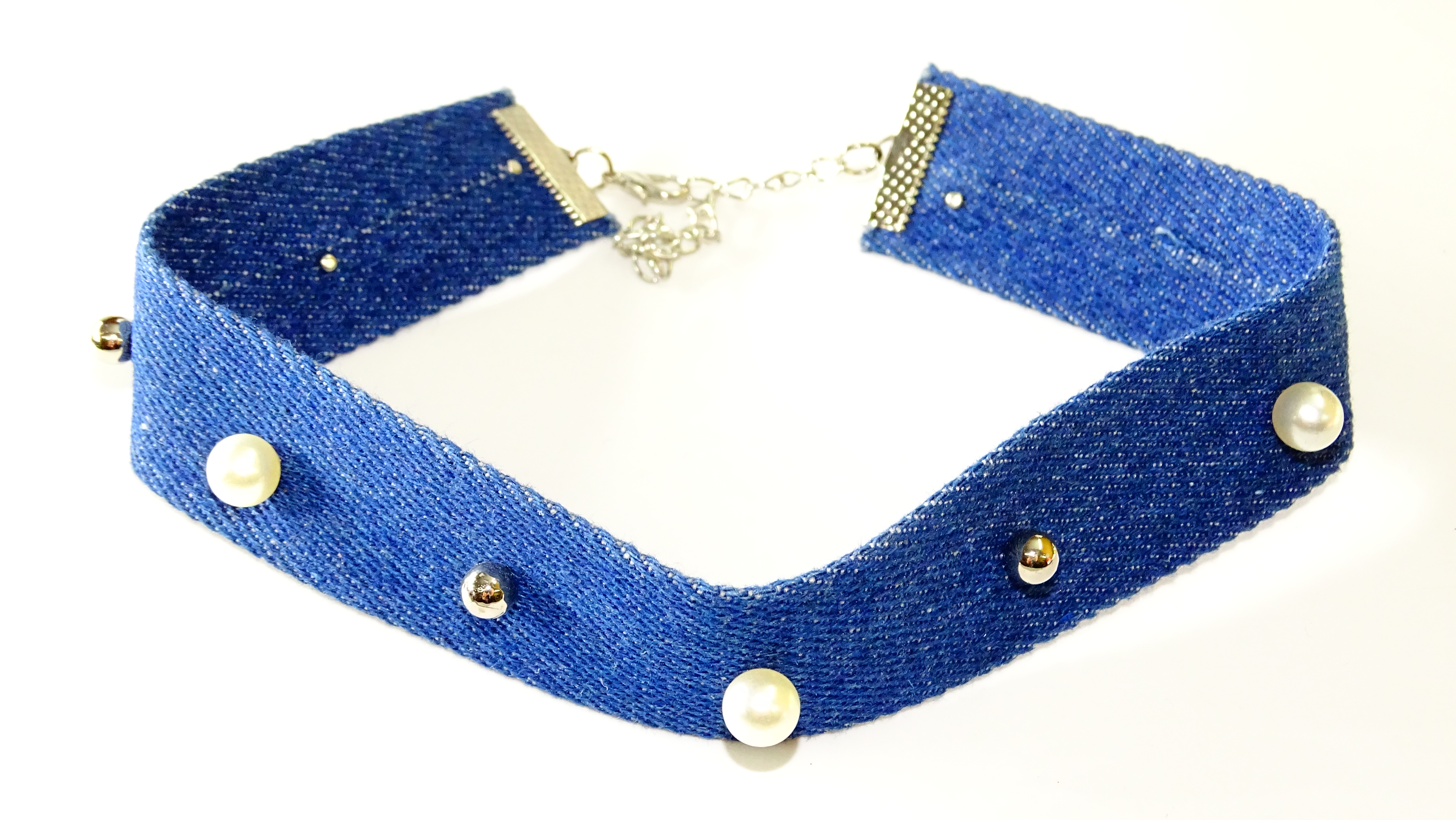 CHOKER JEAN Y PERLAS++++