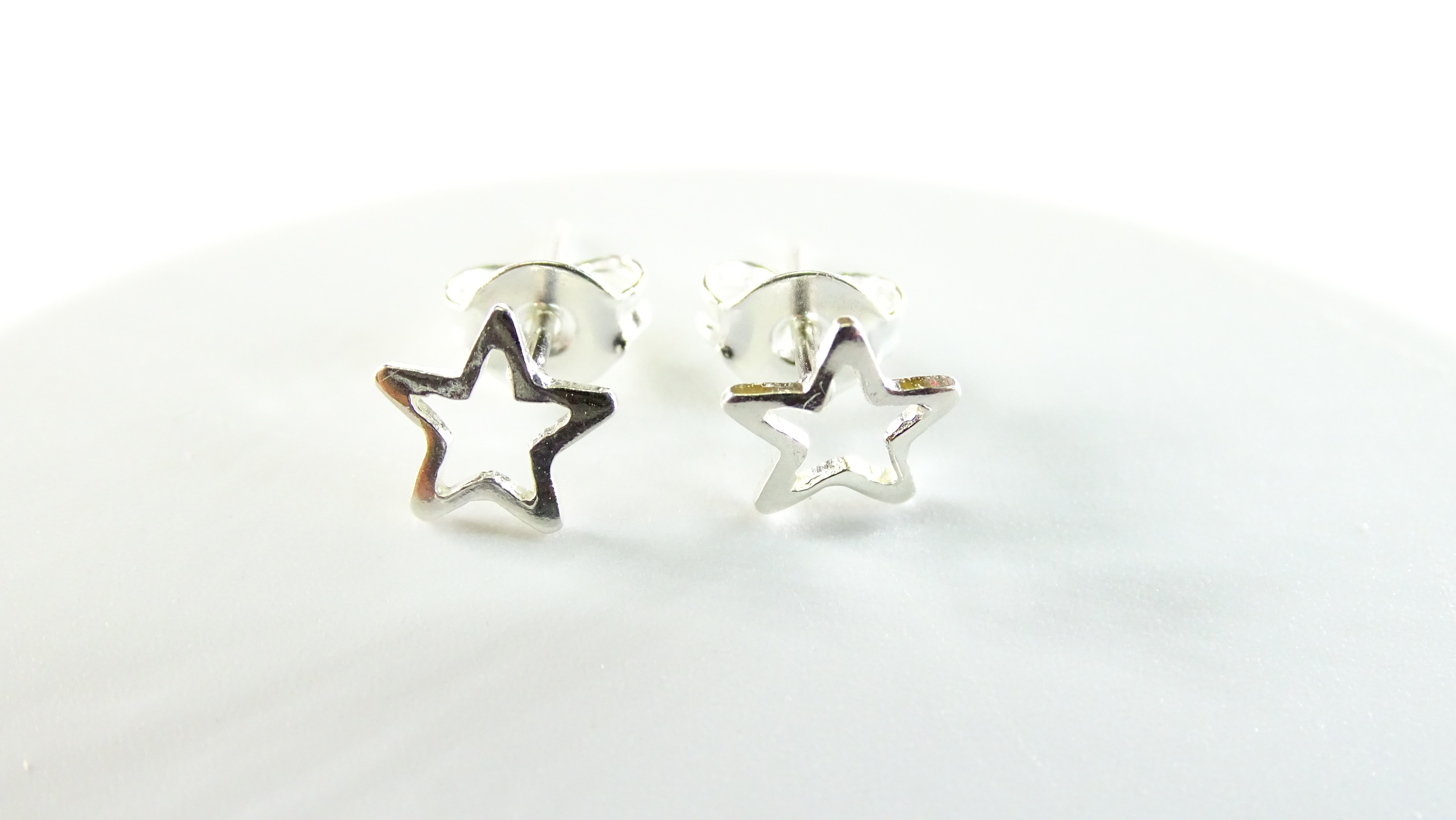 AROS PLATA ESTRELLA CALADA-