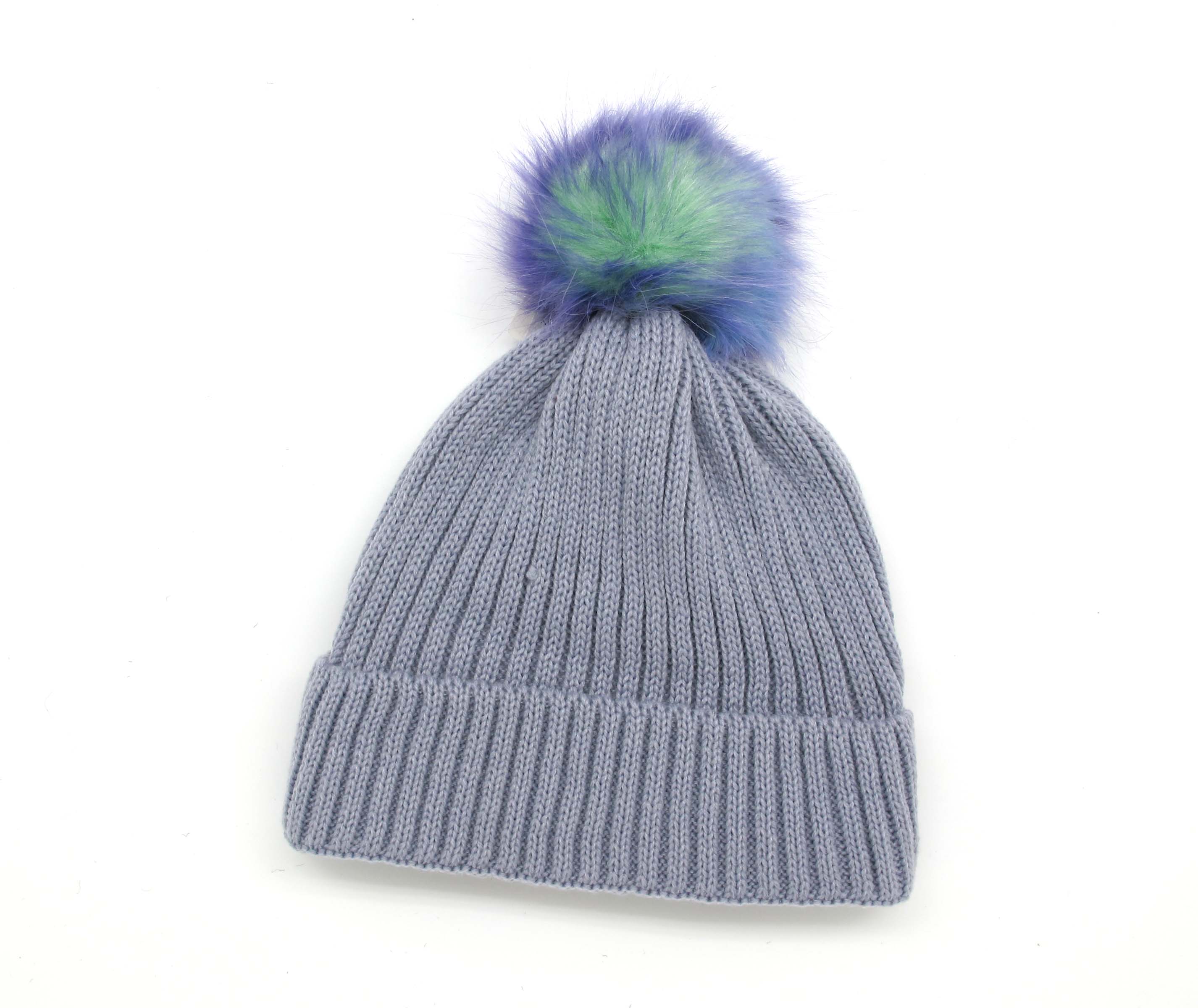 GORRO POMPON MULTICOLOR +