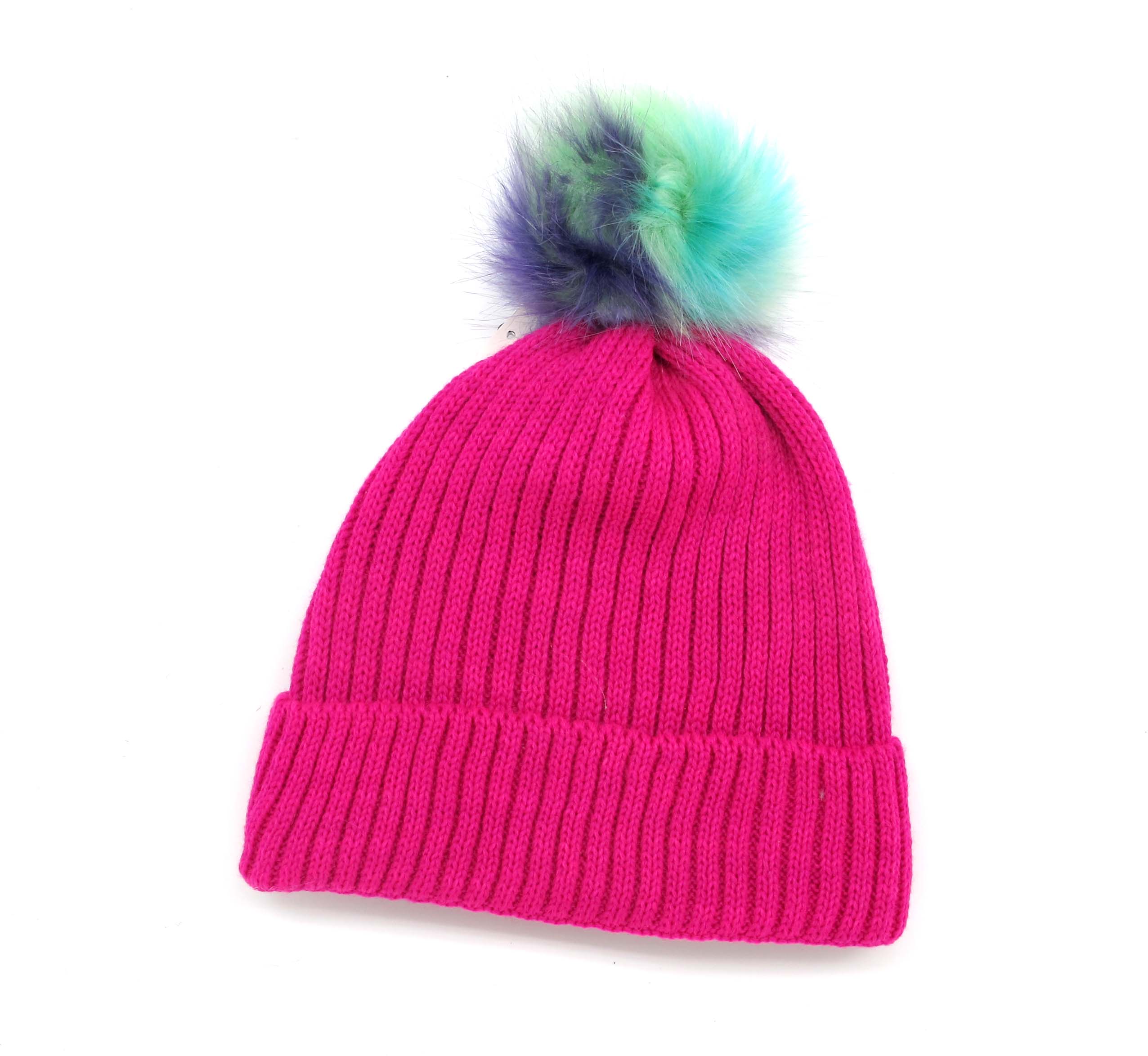 GORRO POMPON MULTICOLOR +