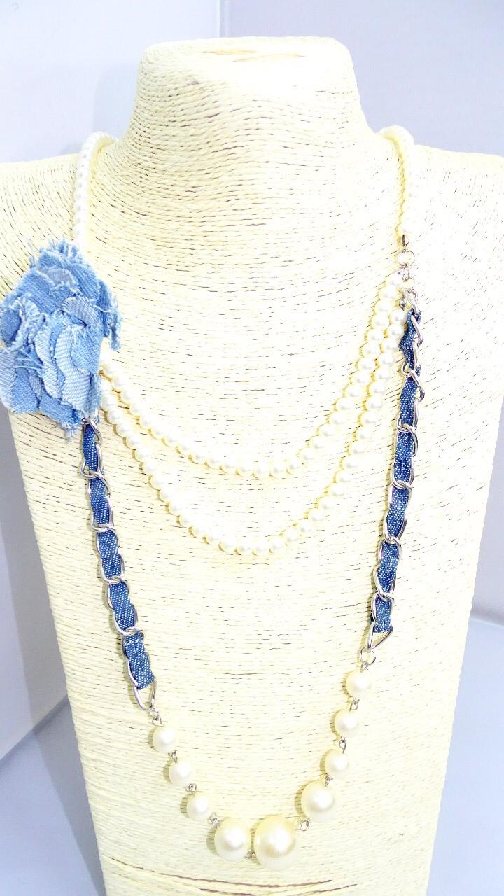 COLLAR PERLAS CON JEAN+++