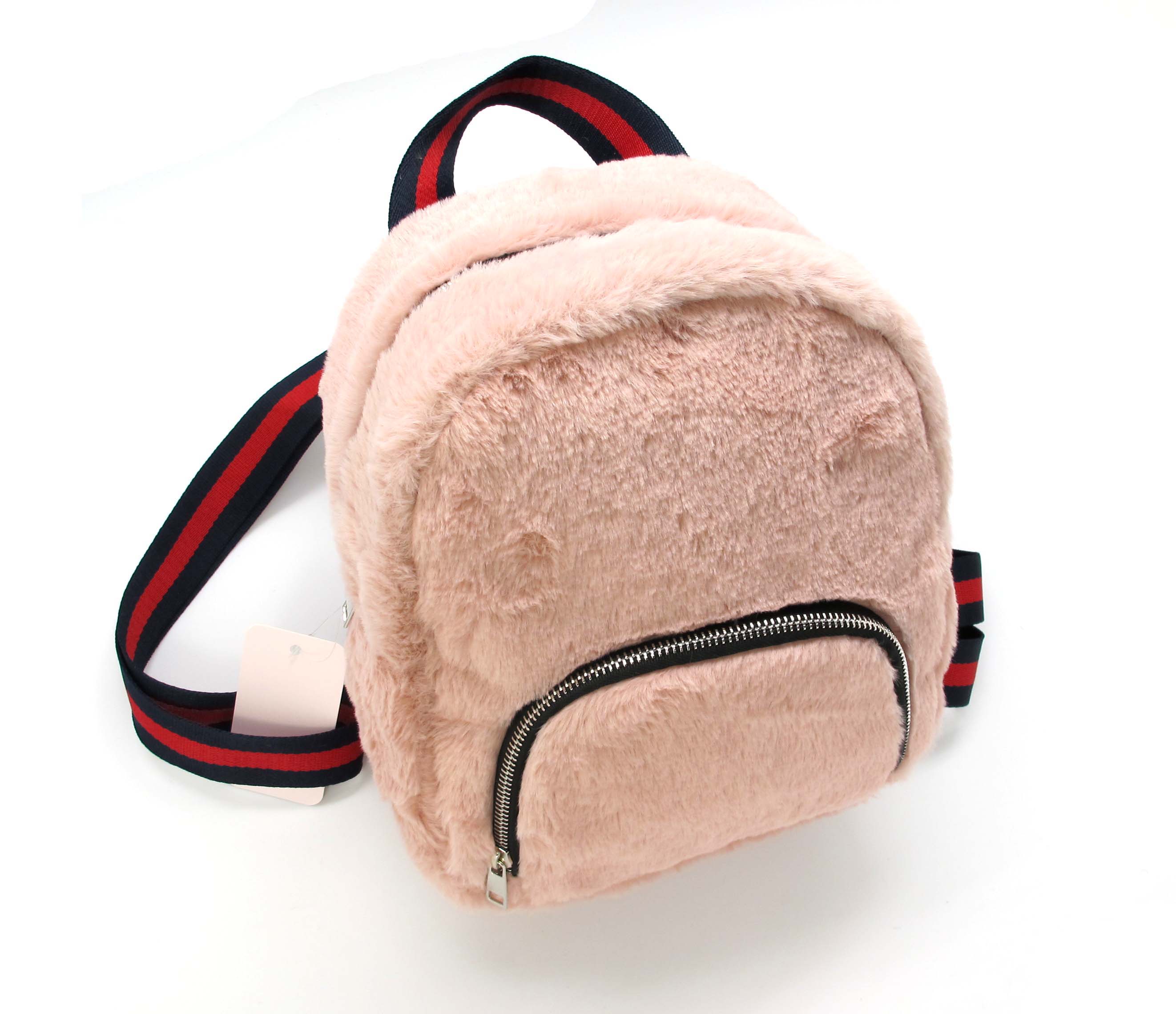 MOCHILA CHICA PELUCHE ROSA+++//