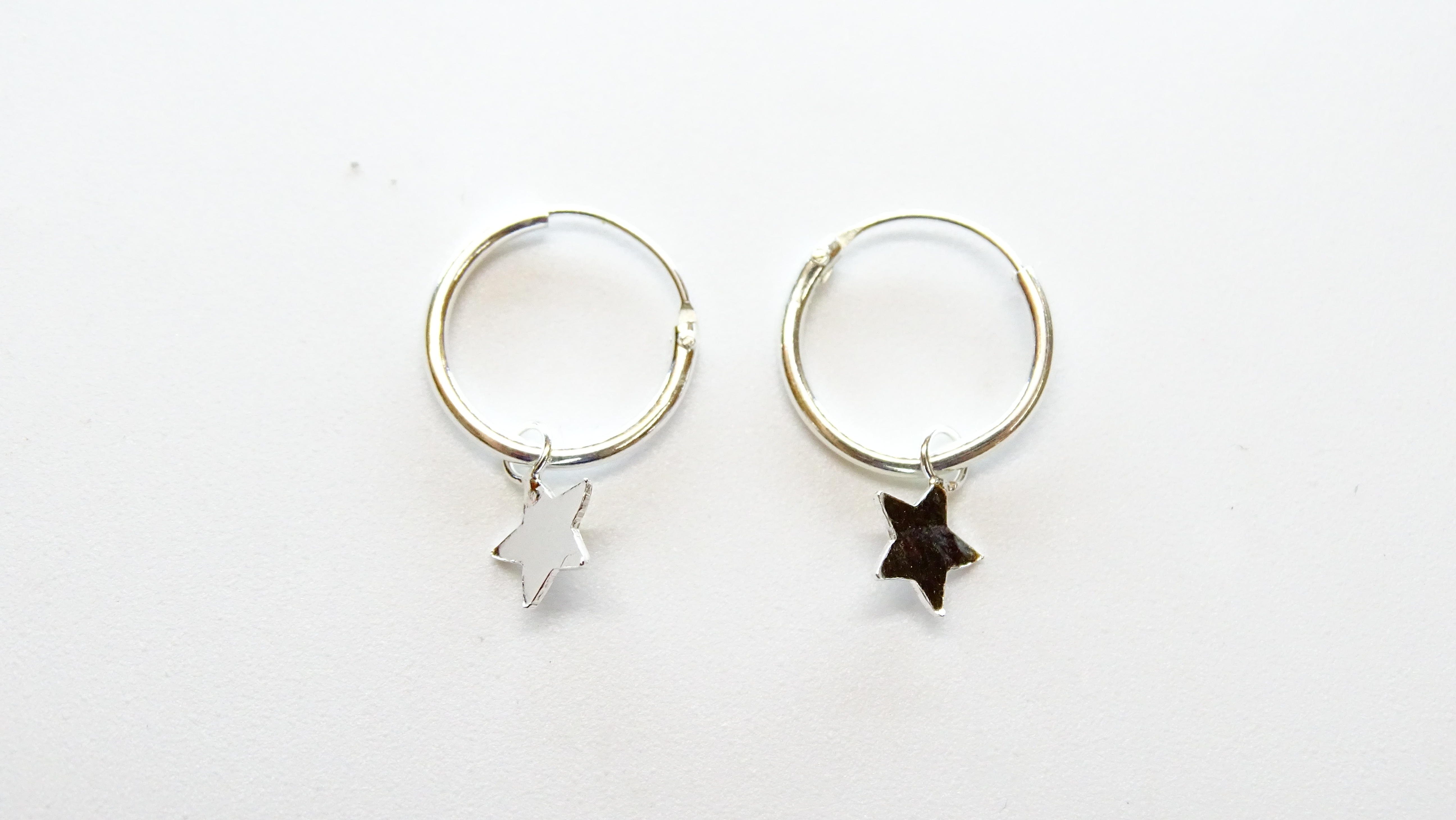 AROS PLATA ESTRELLA 1 CM-