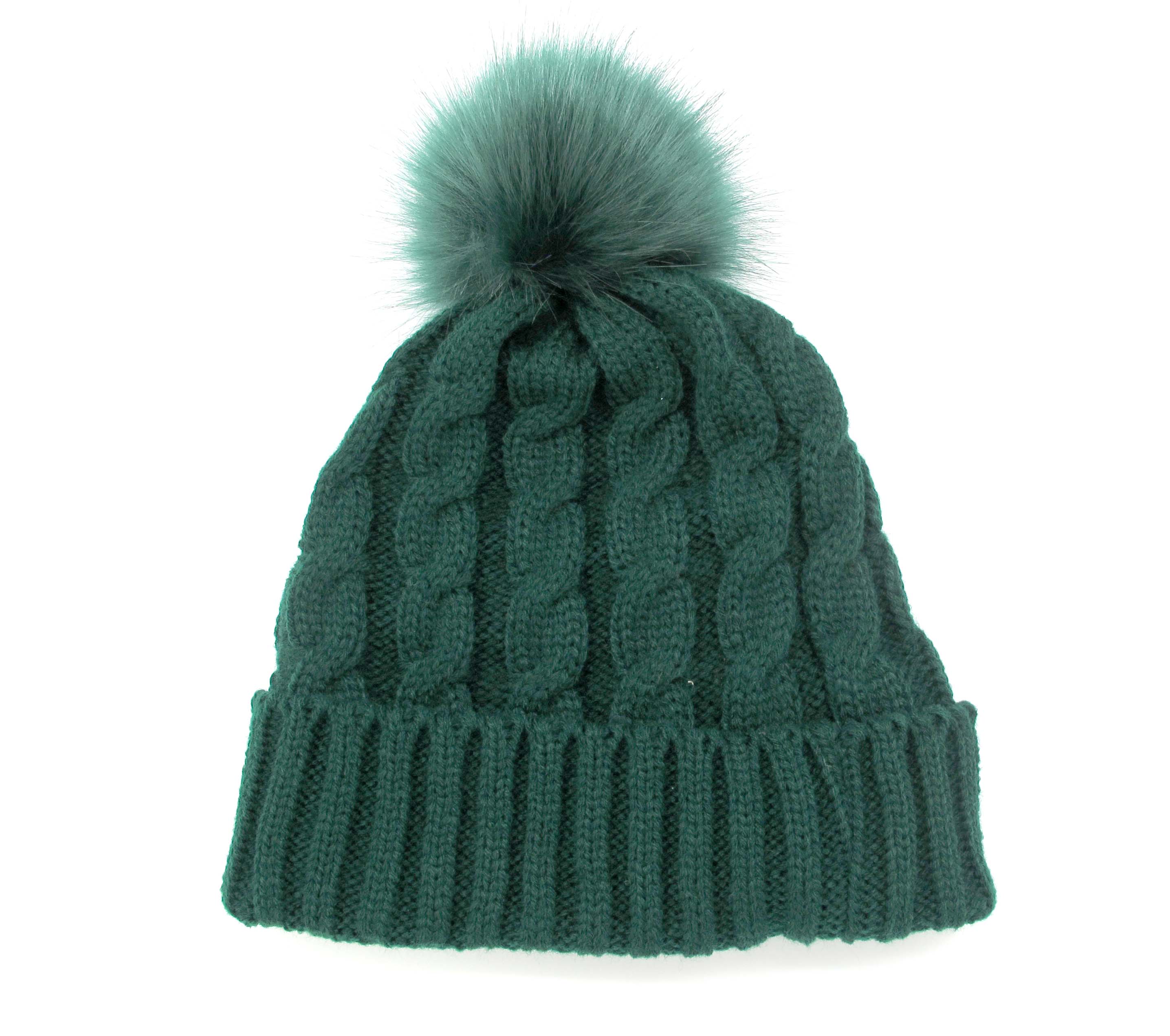 GORRO POMPON VERDE+