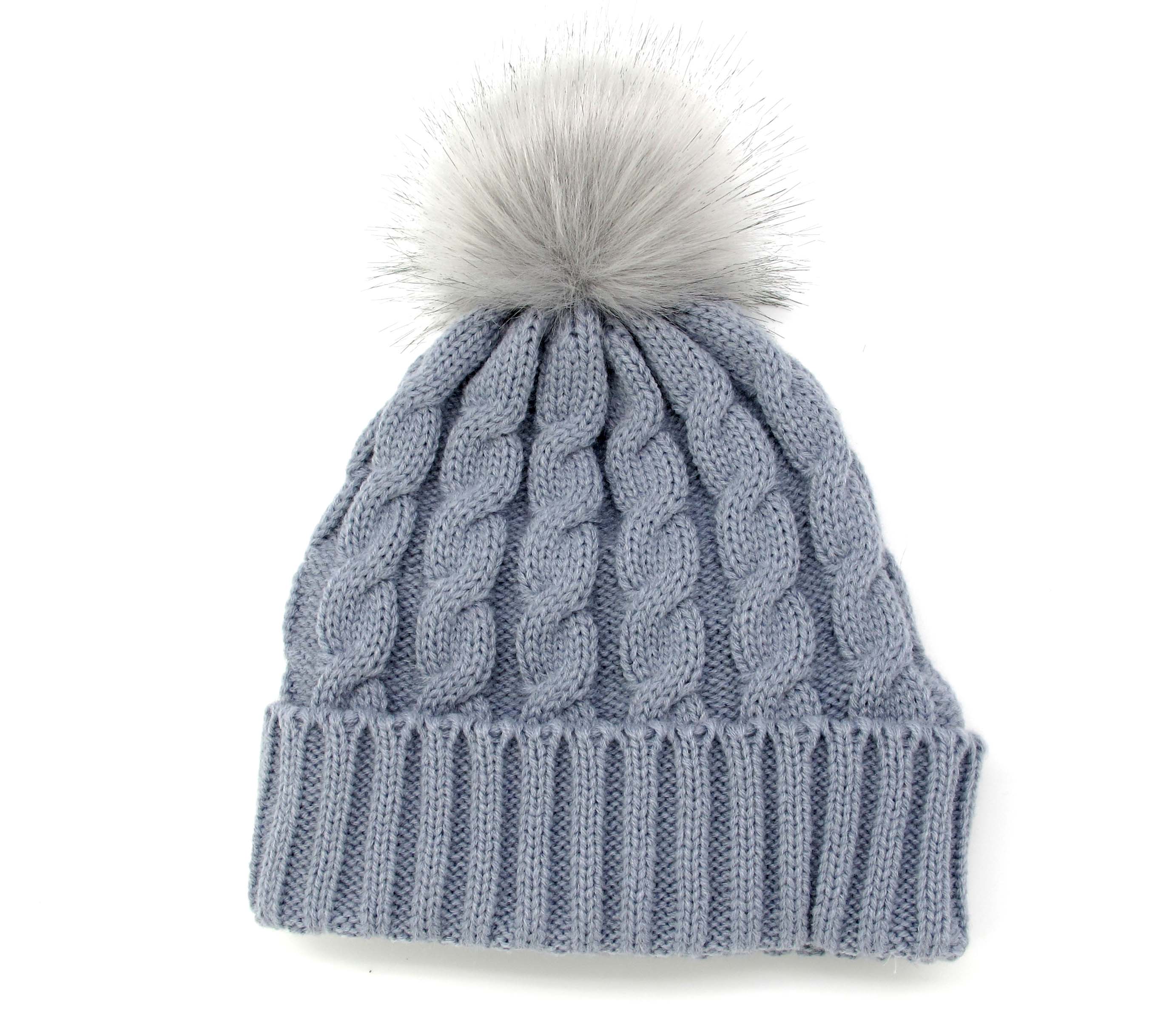 GORRO POMPON GRIS+