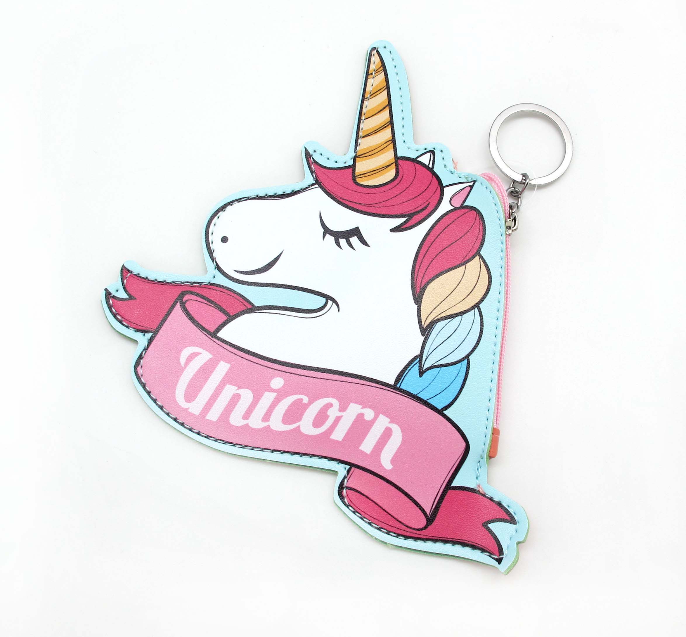 MONEDERO UNICORNIO ECO CUERO VARIOS MODELOS X 6 +++//