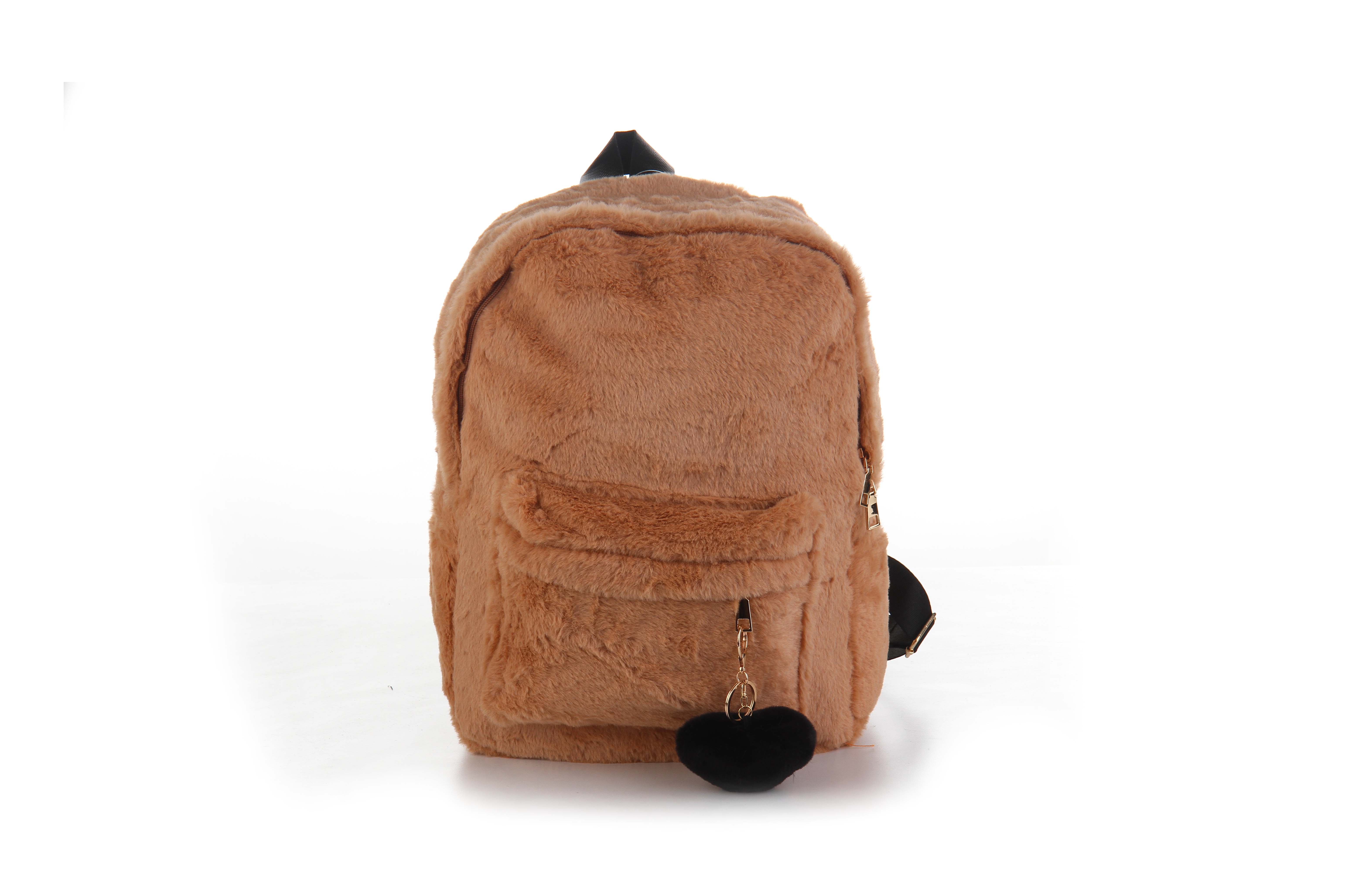 MOCHILA GRANDE DE PELUCHE CAMEL ++++//