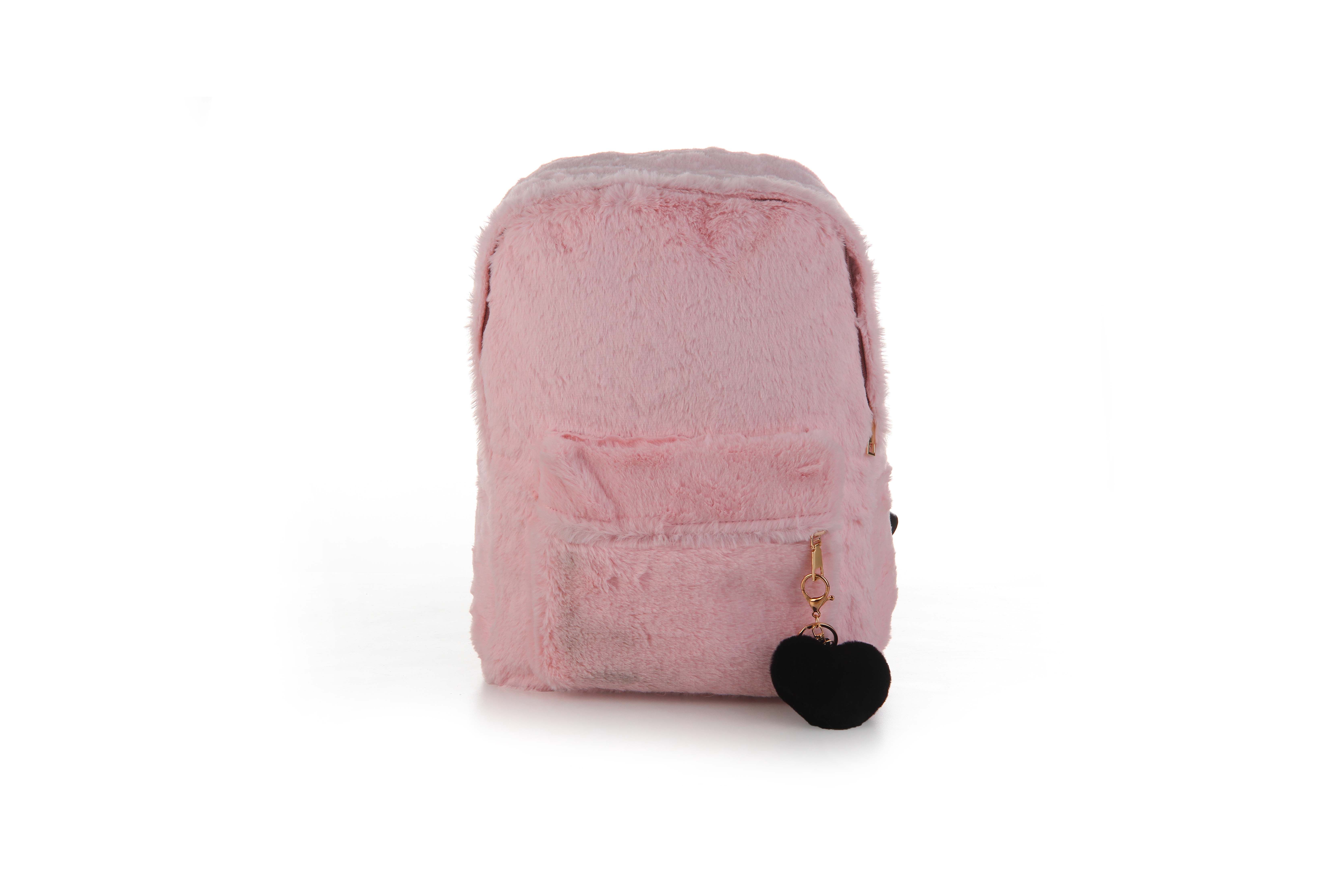 MOCHILA GRANDE DE PELUCHE  ROSA ++++//