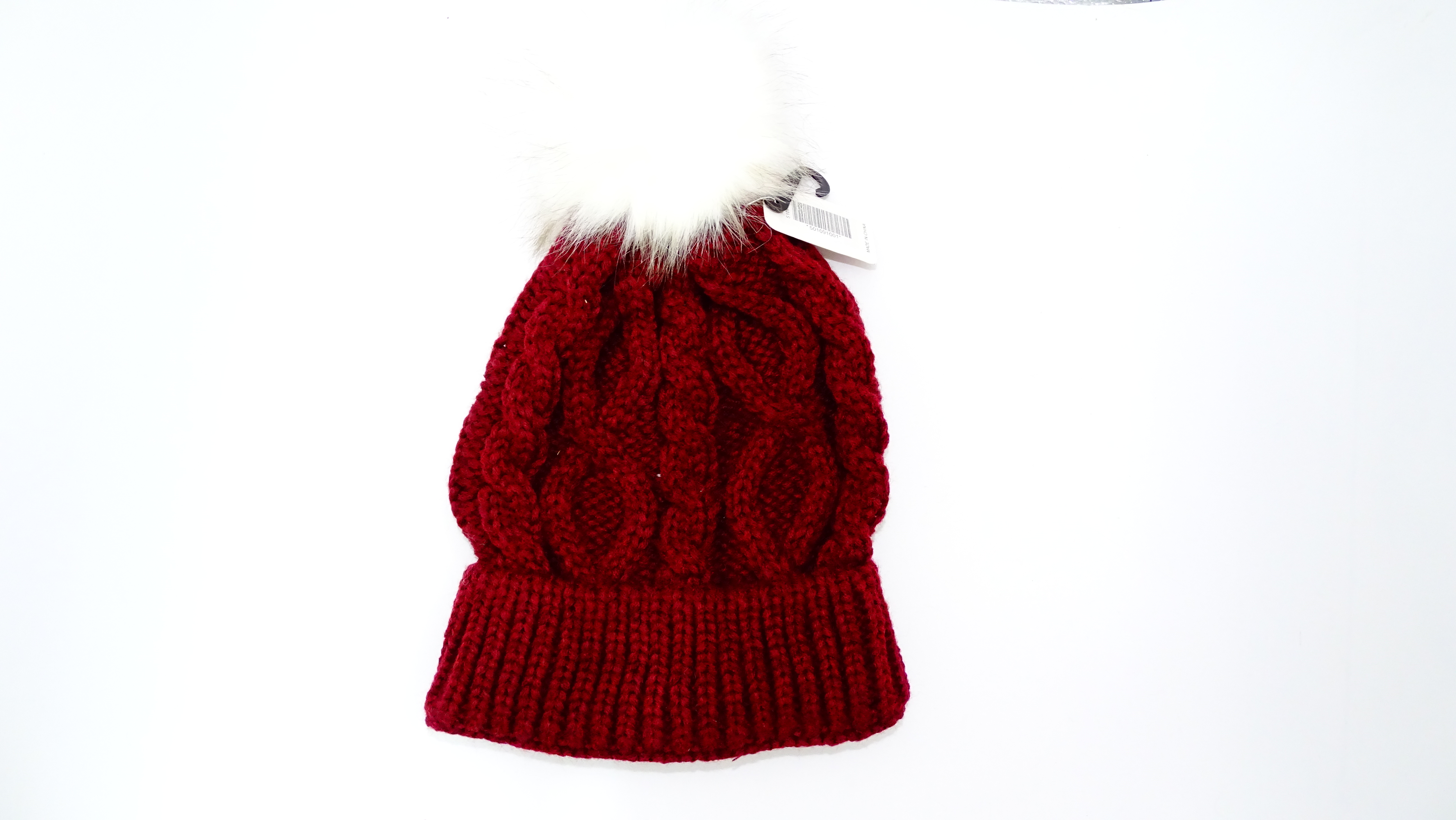 GORRO OCHOS CON POMPON DE PIEL ++++