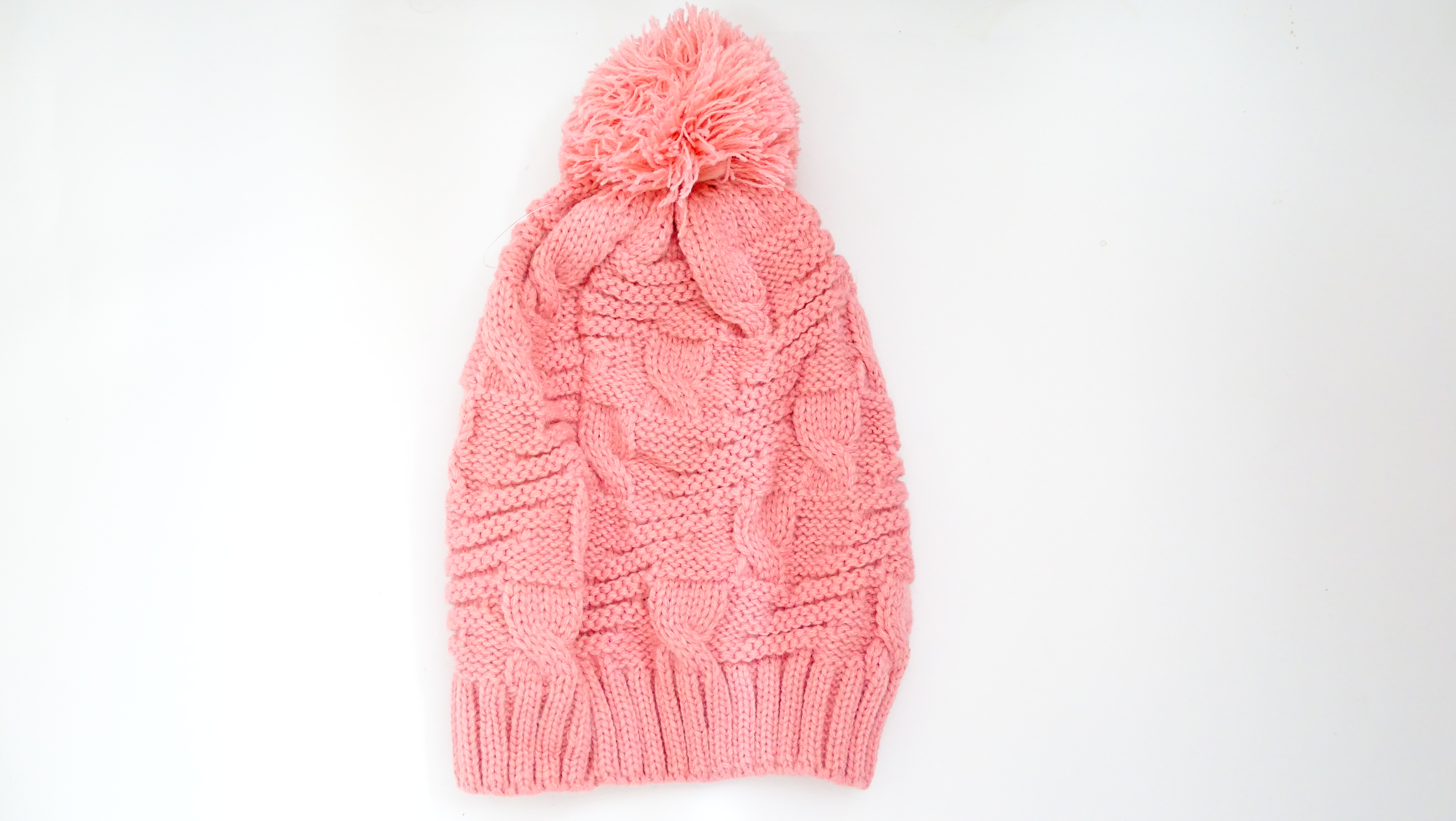 GORRO OCHOS ROSA CCON POMPON =