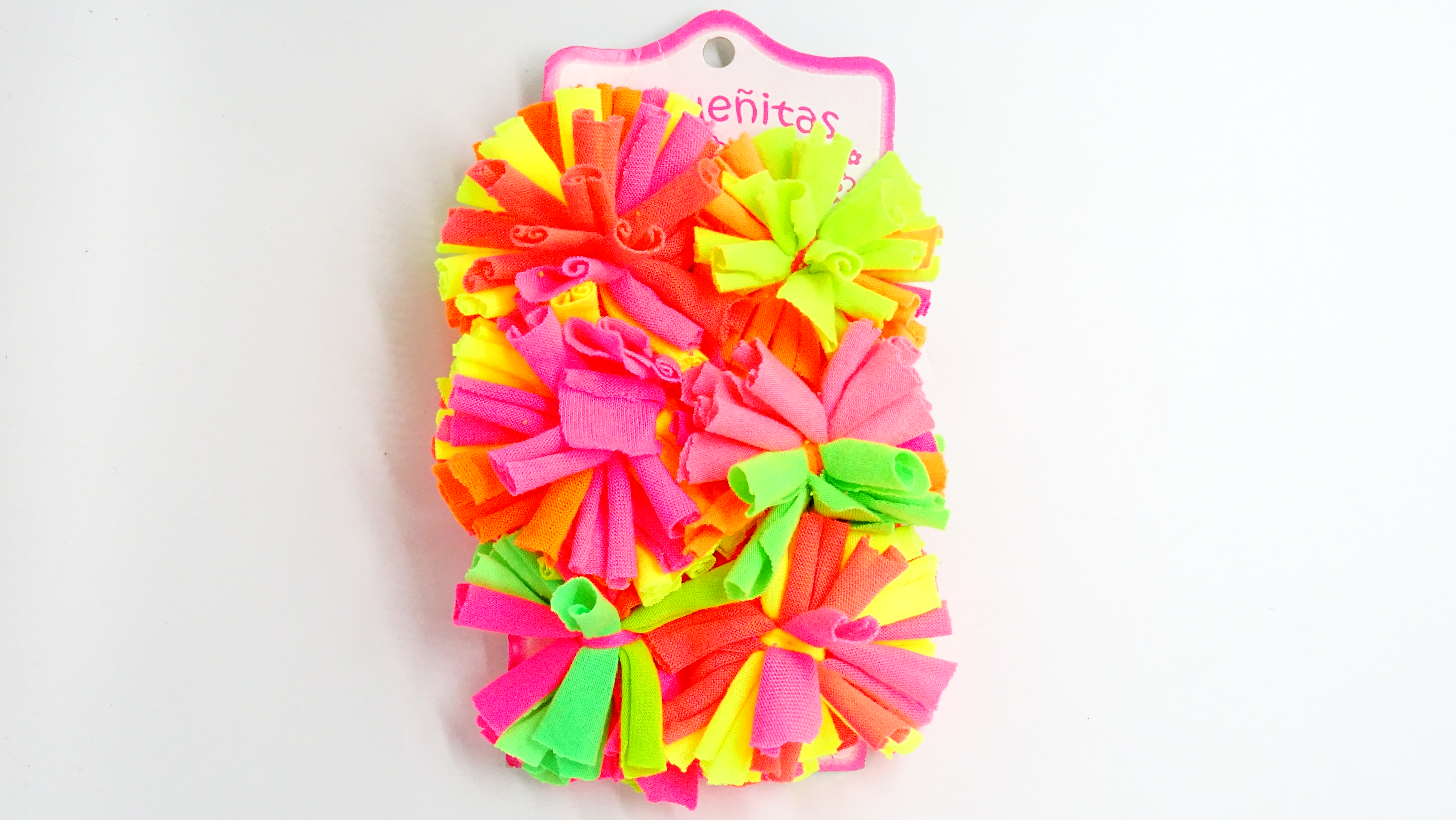 COLITAS CON POMPON FLUO X 6+++