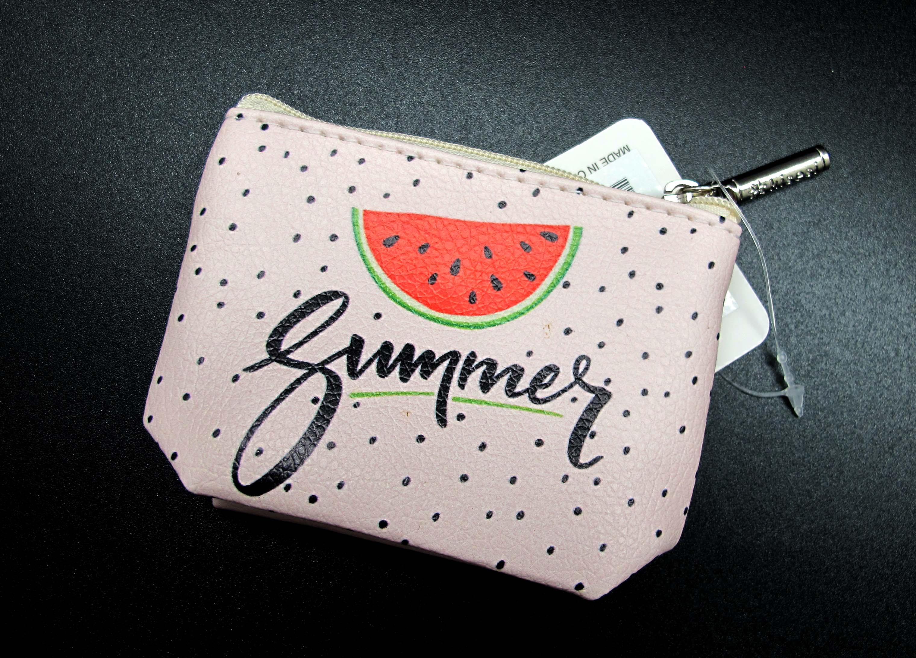 MONEDERO ESTAMPADO ECO CUERO SANDIA SUMMER+