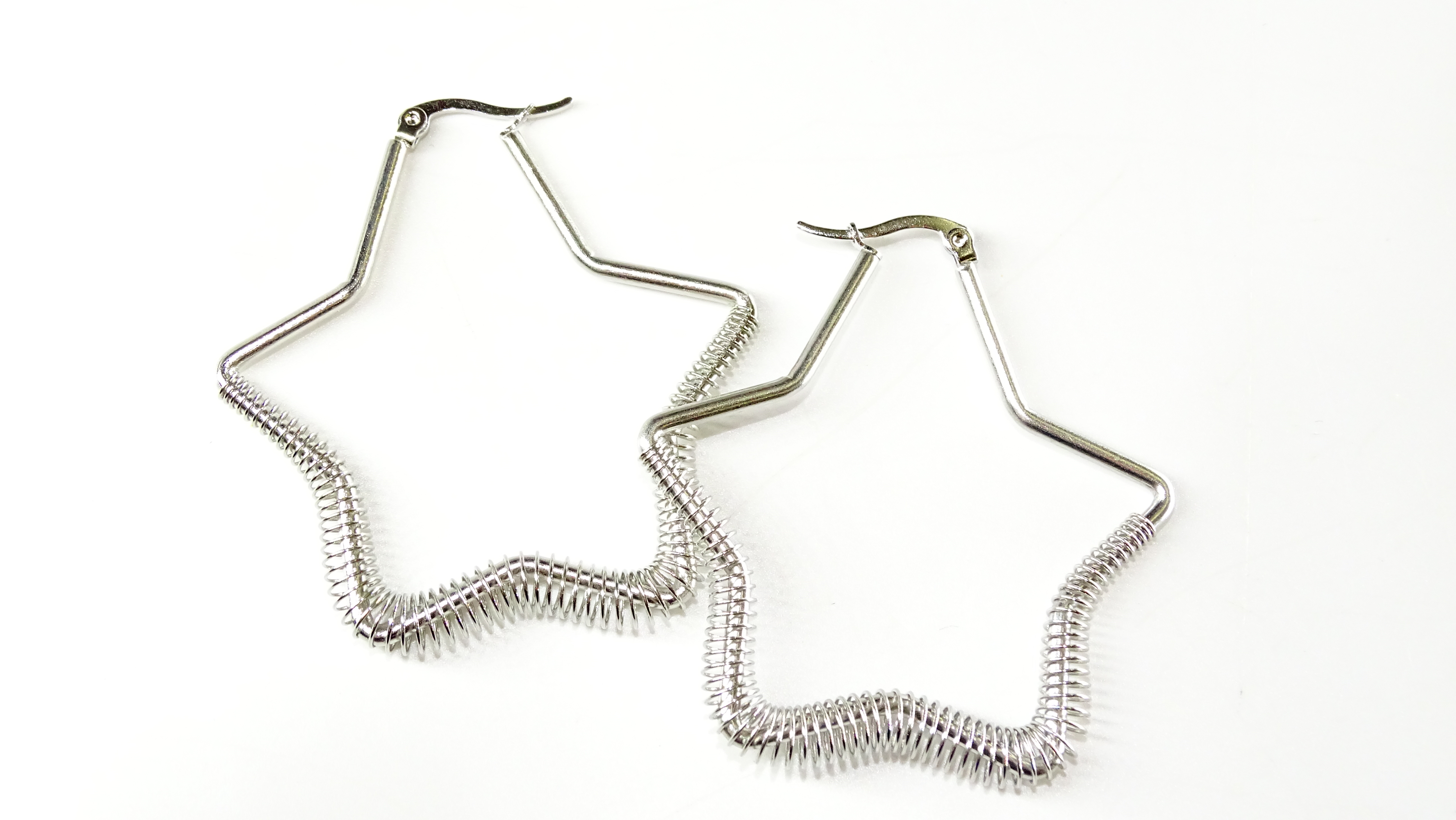 AROS ACERO ESTRELLA CON RESORTE 5 CM -