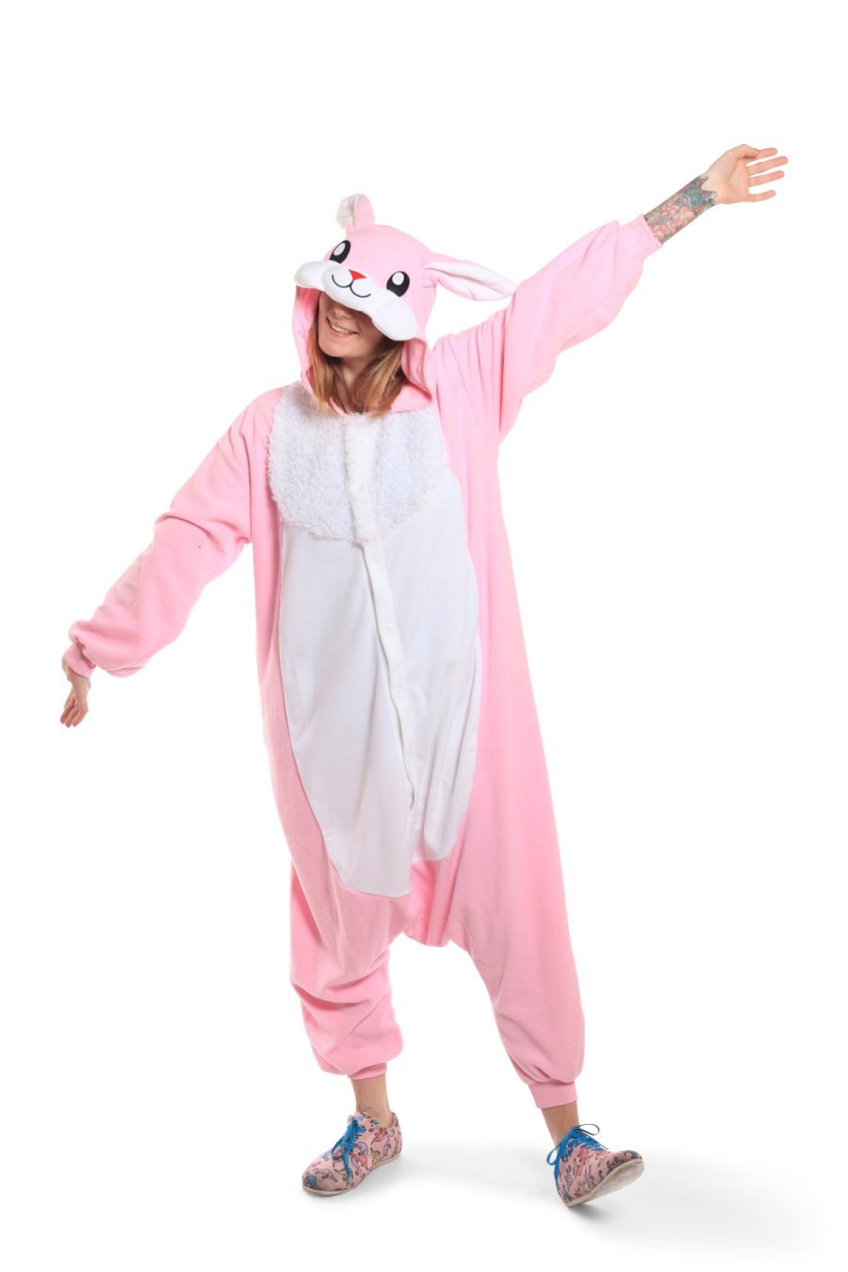 PIJAMA KIGURUMI CONEJO ROSA | Invierno | Tomás Accesorios