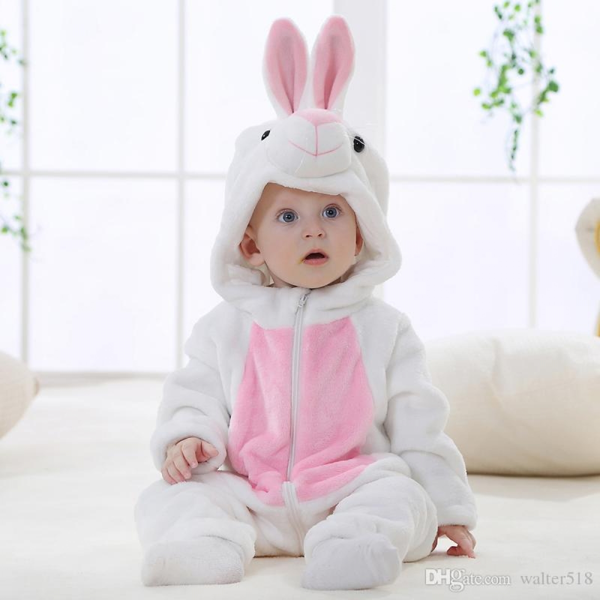 PIJAMA KIGURUMI CONEJO BLANCO PARA BEBE++++ | Invierno Tomás Accesorios