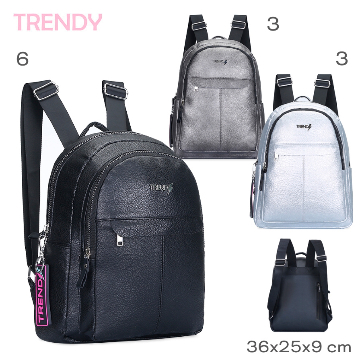 MOCHILA TRENDY * (SOLO PLATA) | Marroquineria | Tomás Accesorios